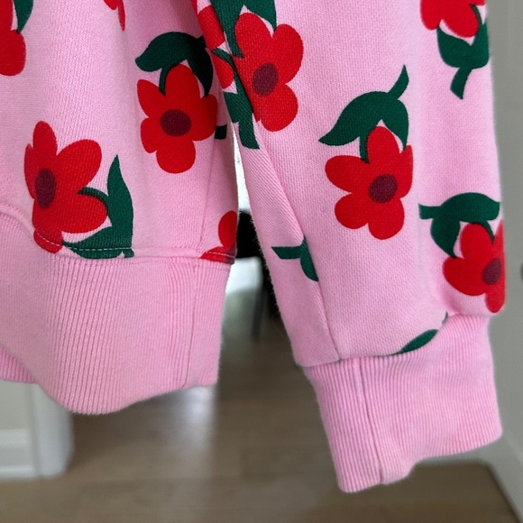 Men's GOLF WANG Find Some Time Pink and Red Flower Crewneck Sweatshirt - Size L - Picture 8 of 16